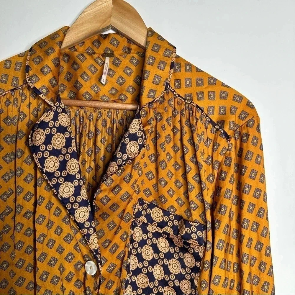 Free People Awake at Dawn Cropped Long Sleeve Top Size Small - Picture 3 of 9